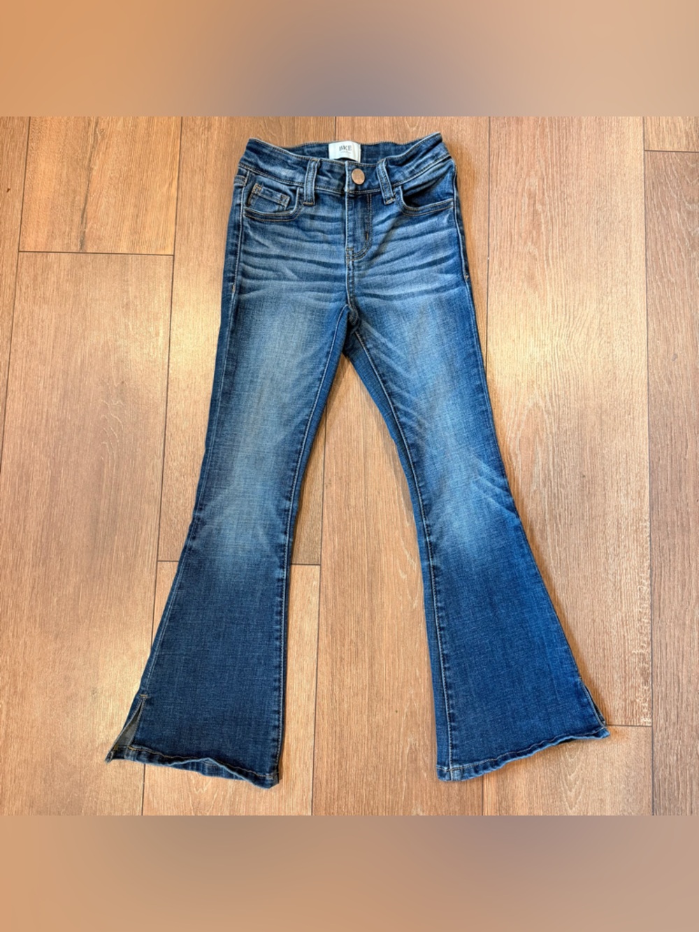 💙 BKE Youth Girls Flare Jeans Size 6R Medium Wash Stretch Denim Bootcut